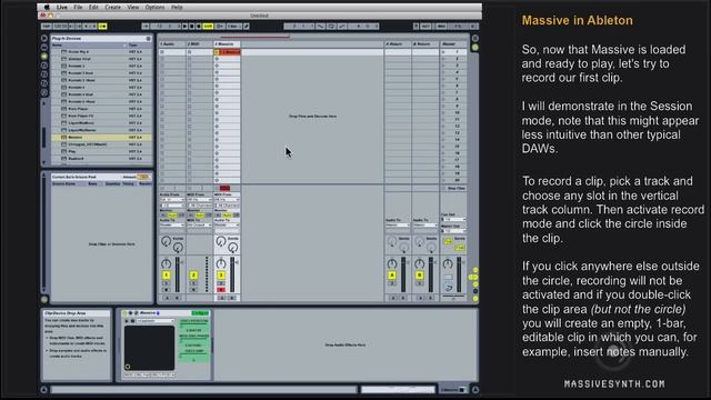 Using NI Massive With Ableton Live