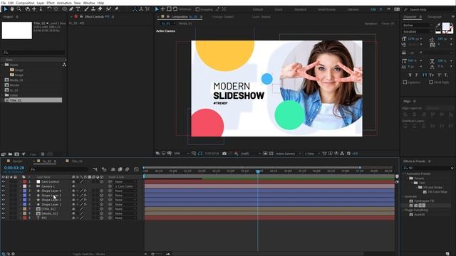 Create Modern Slideshow With 3D Camera Animation in After Effects - After Effects Tutorial