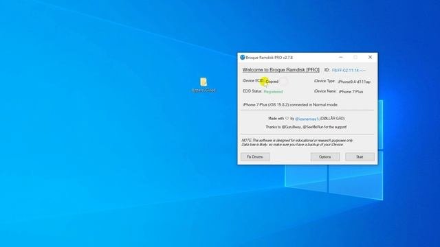 FREE UnlockBypass iCloud iPhone 6s - 7   iOS 15.8.2 Windows