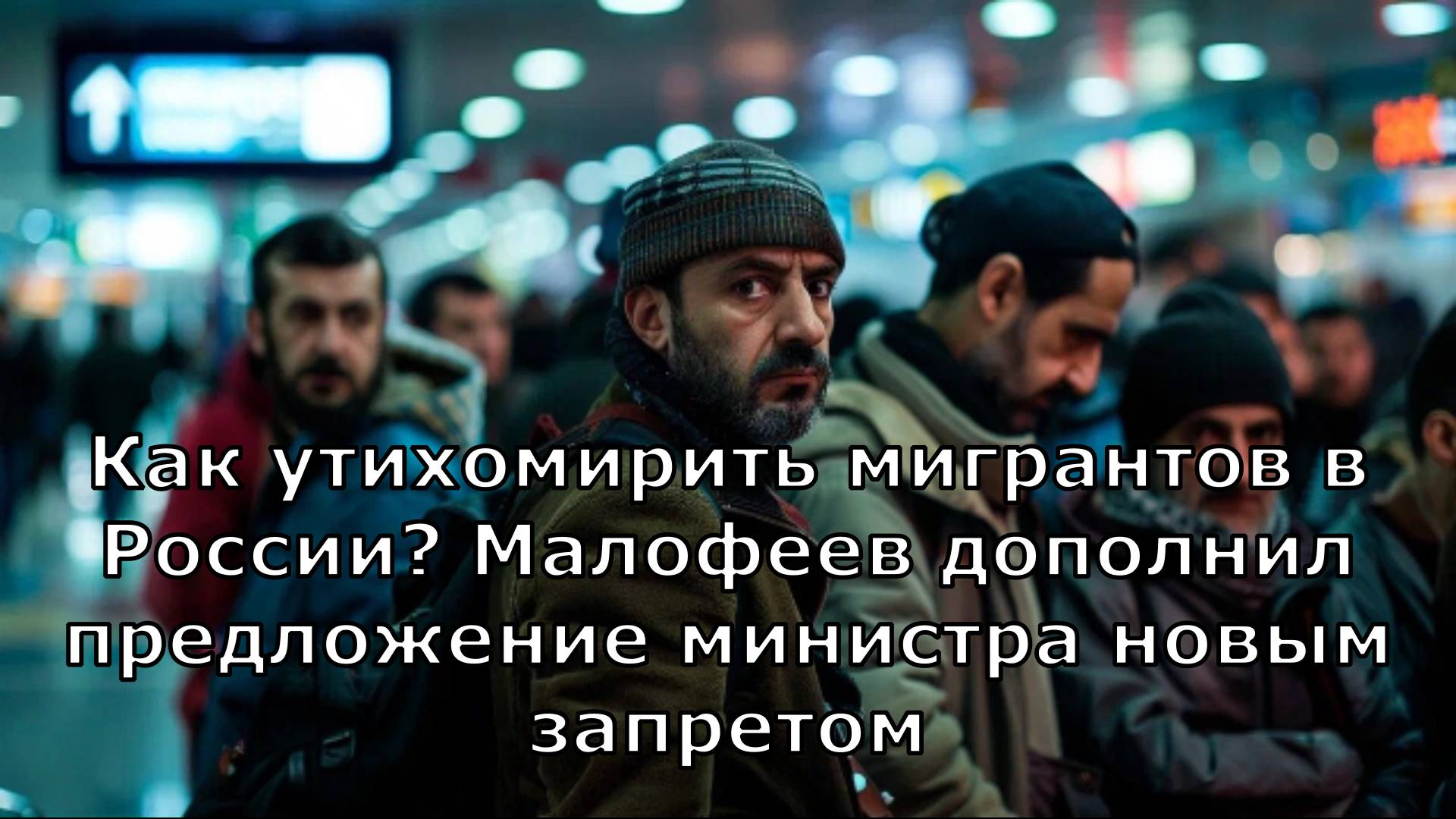 Как утихомирить мигрантов в России? Малофеев дополнил предложение министра новым запретом