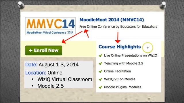 MoodleMoot Free Online Conference for 2014