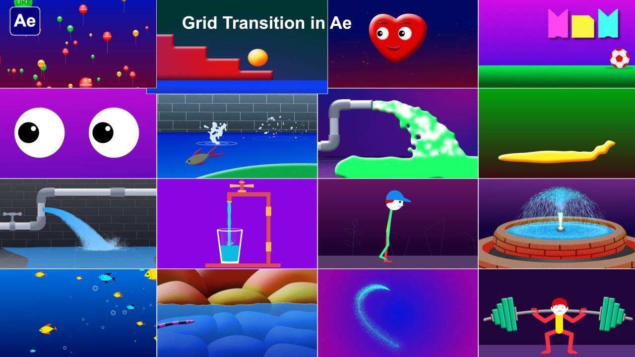 Grid Transition in After Effects _ After Effects Tutorial