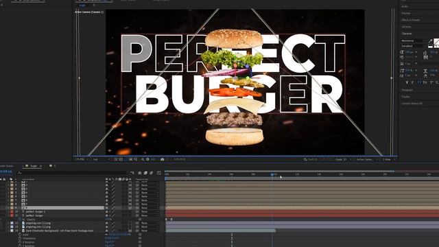 Как я сделал рекламу бургера с after effects