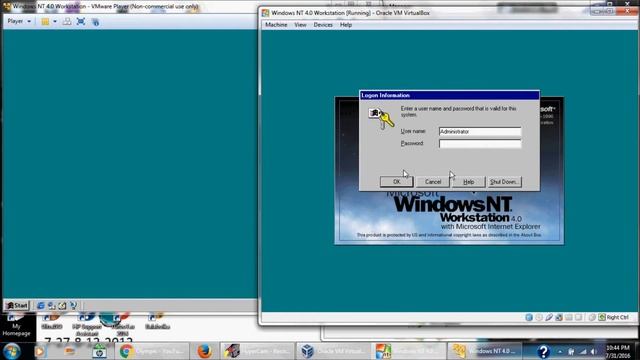 Windows NT 4 0 Workstation SP6 Vmware Vs Virtualbox