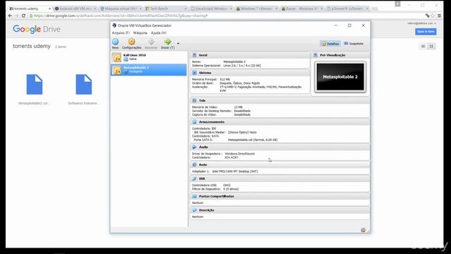 Instalação e configuração do Metasploitable