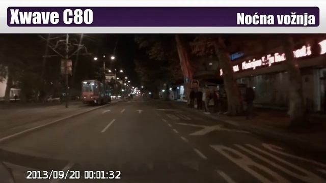 Xwave C80 car camera - noćna vožnja 1080P