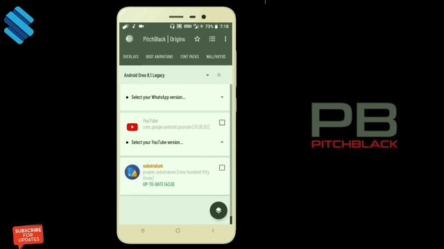 Pitch black substratum theme for Oreo devices black / dark