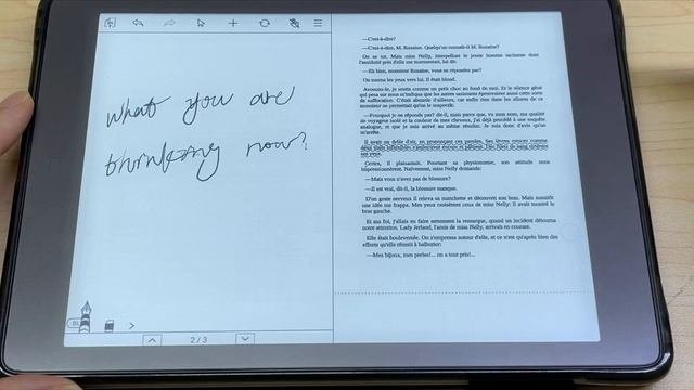 Landscape Mode  Note Taking  Meebook P78 Pro  Ebook reader  Left hand supported