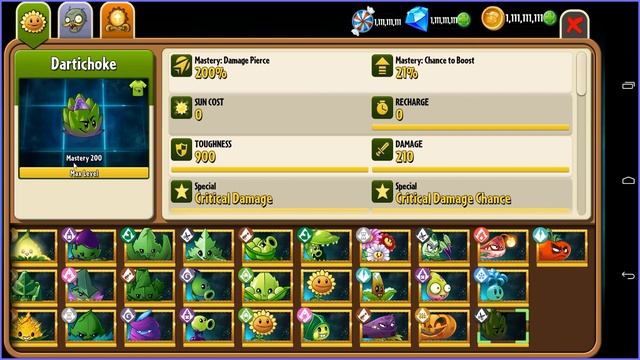 Pvz2 v7.9.1 (0 Sun, No Reload, Full Maps, Max Level M200) for Android