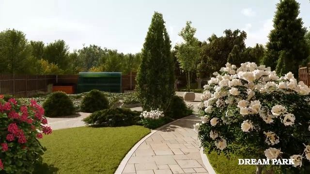 Ландшафтный дизайн в пейзажном стиле 16 соток от компании DREAM PARK
