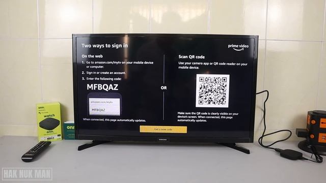 Login Prime Video in Onn Android TV Box