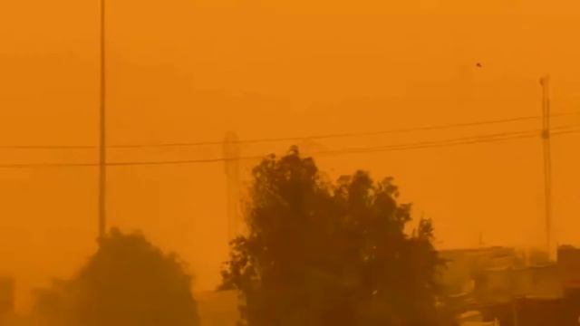 iraq skies turn orange ! Over 5,000 hospitalised as dust storm sweeps baghdad