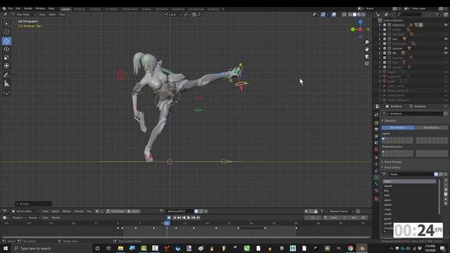 Blender 2.83 ： Animation Correction & Clean-Up Frames (In 60 Seconds!) [Royal Skies]