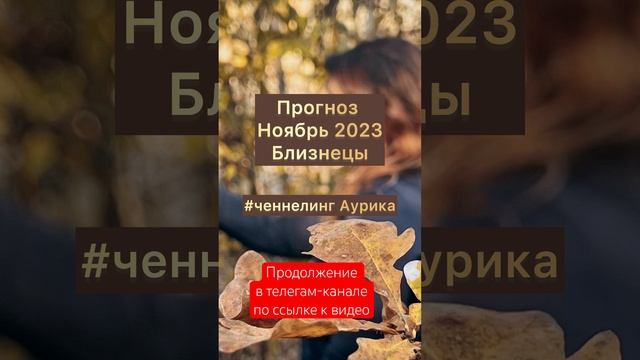 Важно Близнецы прогноз ноябрь 2023 #ченнелинг #аурика