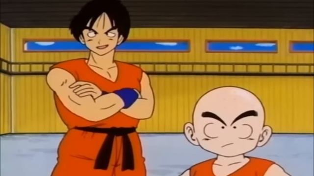 Chiaotzu calls krillin a bald midget