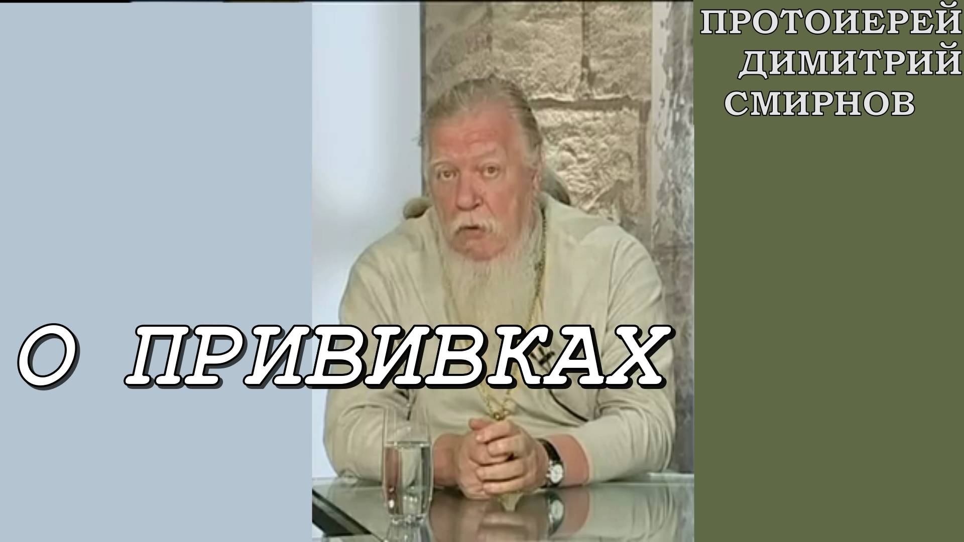 Протоиерей Димитрий Смирнов 2011 год. О  прививках