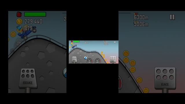 Игра в hill climb racing трасса шоссе, машина раллийная.