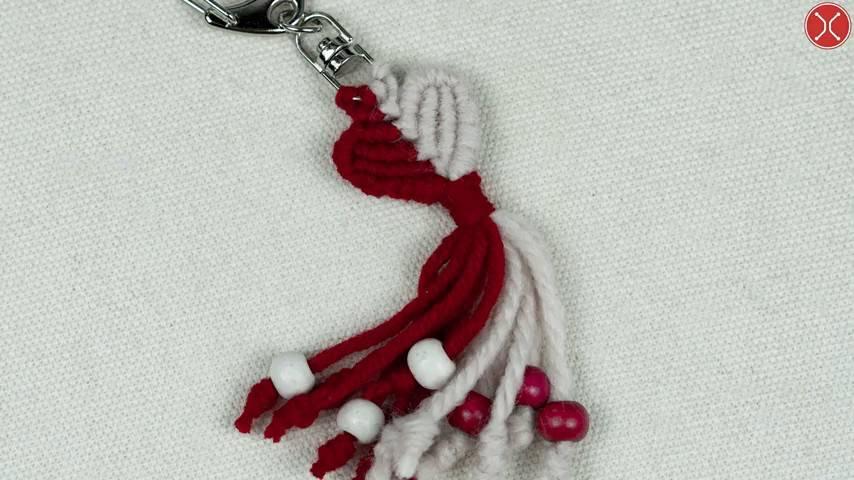 Macrame keychain ｜ DIY Macrame Heart Keychain Easy