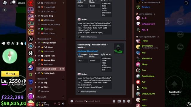 BLOX FRUITS Script Mobile UPDATE 20 AUTO FRUIT FINDER  FREE WEBHOOK NO KEY 
