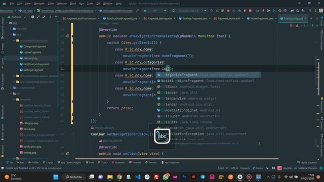 Tutoriel Android Studio |  Comment créer une Bottom Navigation View avec des fragments