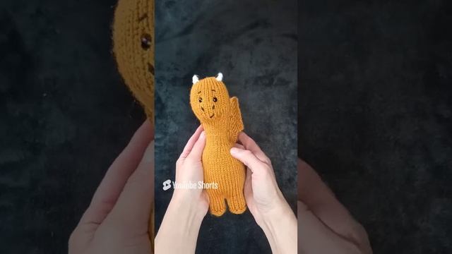 Мастер-класс по вязанию дракона спицами. Dragon toy knitting