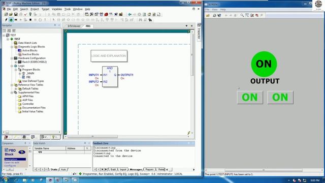 Basic PLC  AND  Logic explanation and simulation