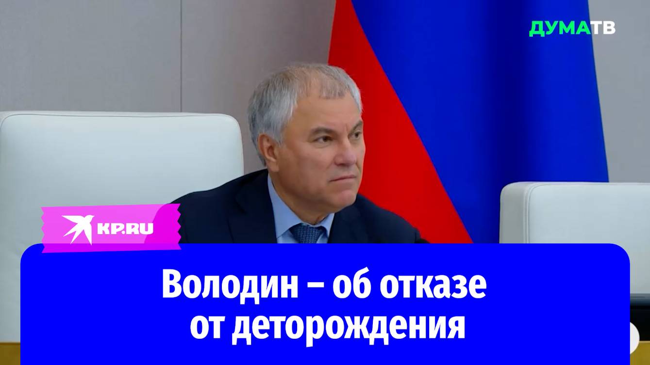 Вячеслав Володин: «Мы должны защитить будущих мам и пап от навязывания идеологии «чайлдфри»