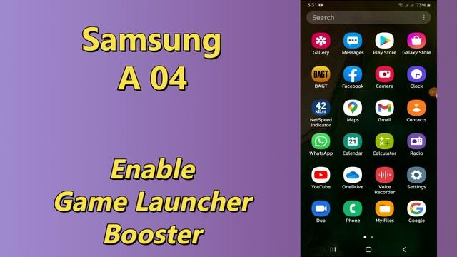 Samsung A04 Game Launcher || Galaxy A04 Game Boster Setting {New}