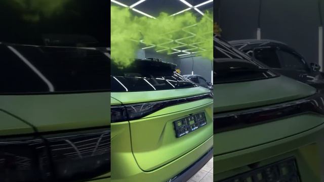 EXEED RX оклеили в матовую пленку MATT Viper Green!