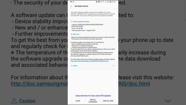 G955FXXU3CRGH - GALAXY S8+ SM-G955FD INS - INDIA #August #Security Live OTA Update - #Reviews