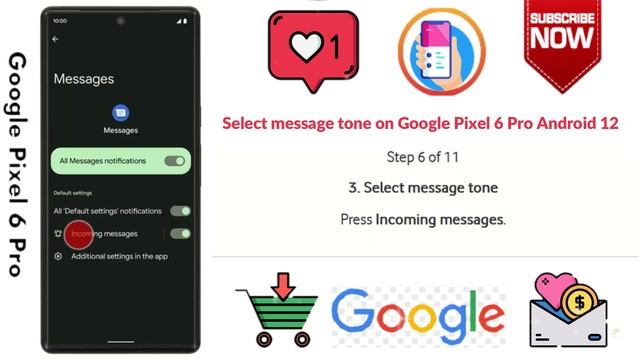 How to Select message tone on Google Pixel 6 Pro Android 12