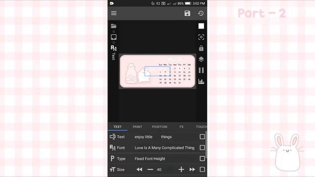 🐇 KWGT Tutorial : how to make your phone aesthetic | cute bunny theme (part - 2) | kwgt widgets