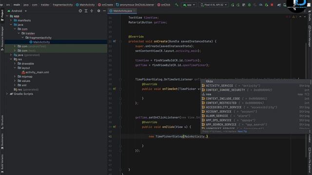 How to add Time Picker in android studio 2023 [ Important ]