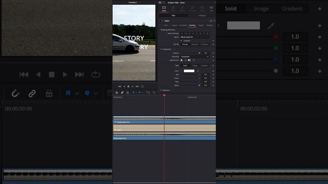 Как открыть текст движущимся объектом 2. #davinciresolve #tutorial #editing