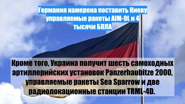 Германия намерена поставить Киеву управляемые ракеты AIM-9L и 4 тысячи БПЛА