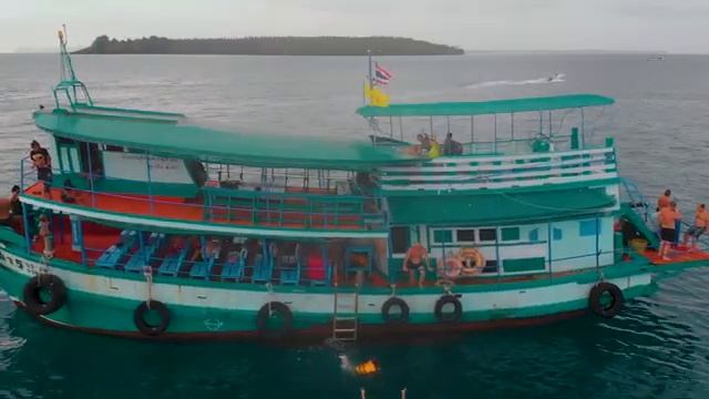 Выход в море на корабле. Рыбалка в Сиамском заливе. Таиланд остров Ко Куд. Koh kood Thailand