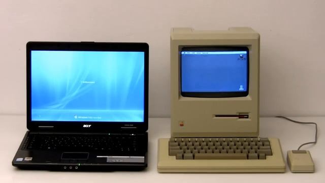 Mac vs PC   (1984 vs. 2007)  (HD)