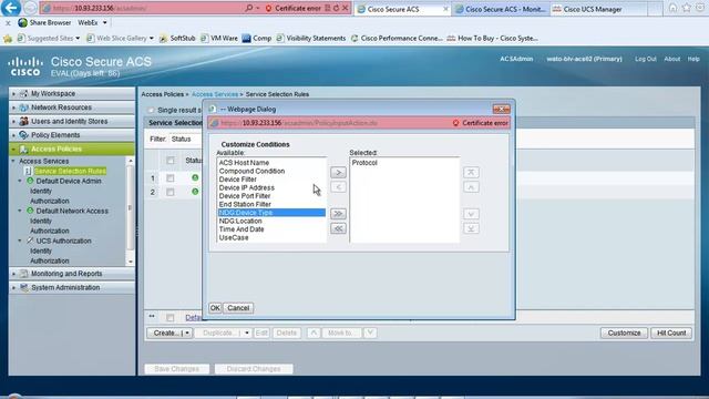 Cisco ACS 5.3 RADIUS Configuration / Cisco UCS