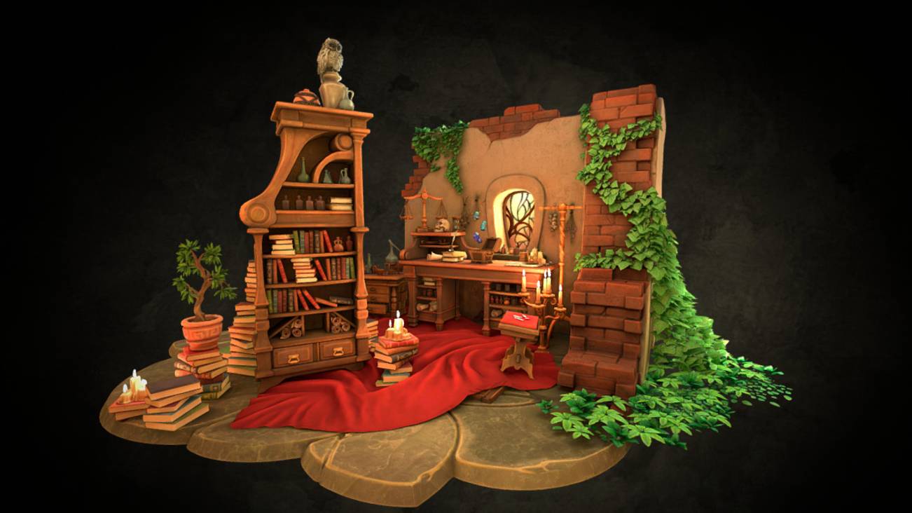 Alchemist Workshop в 3D от Conrad Justin