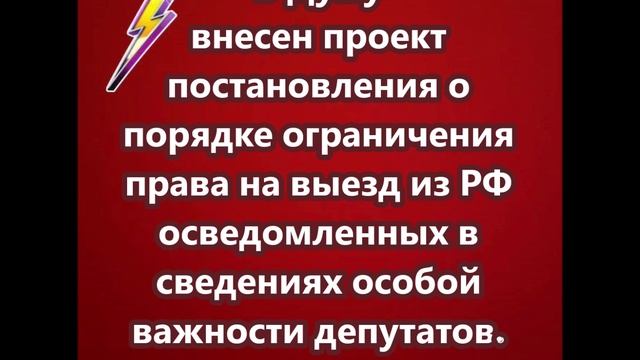 В Думу внесен проект постановления о порядке ограничения права на выезд из РФ ...