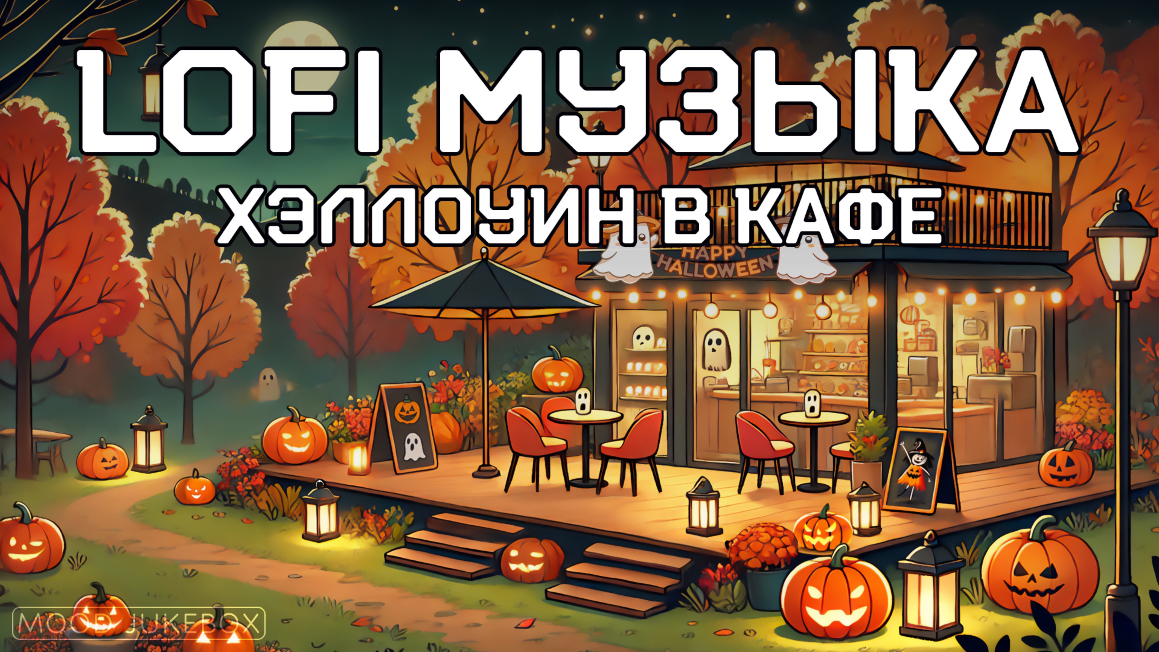 LOFI Музыка для отдыха, работы и учебы. Хэллоуин в кафе 🎃