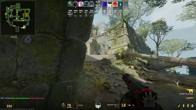 Counter-strike2 Эйс Эншент клатч 1в4