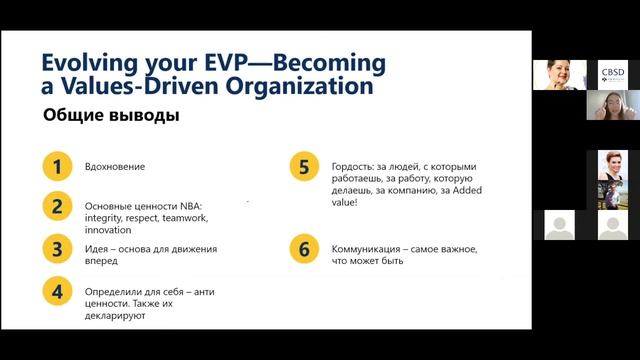 CBSD. 1-я сессия по итогам международной конференции WorldatWork 2020 Total Resilience Virtual