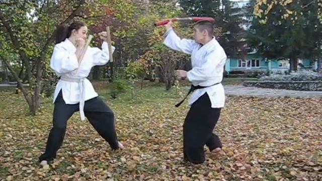2009 Осень Перова Яна - Первухина Наталья (тонфы и нунчаки)
