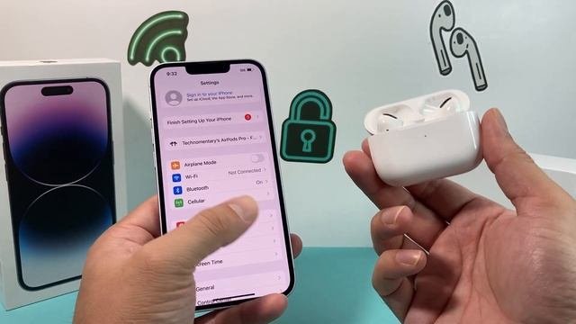 How Set Up  AirPods Pro with iPhone 14