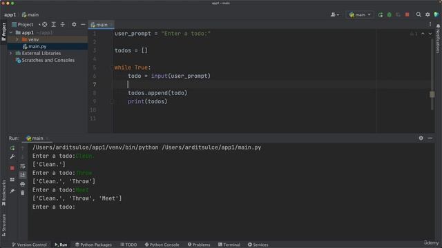 004 ▶️  Storing User Input Repeatedly #methods