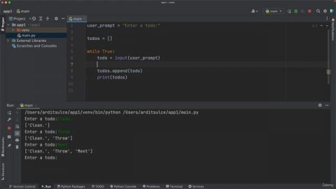 004 ▶️ Storing User Input Repeatedly #methods