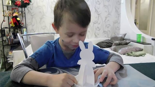 Экспериментируем с Никитой   Кристалл_Зайка- пушистик_