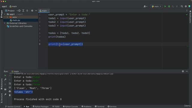009 ▶️ Storing User Input #lists