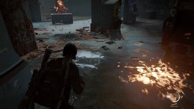 Ellie burn and shoot a bloater, the last of us part 2